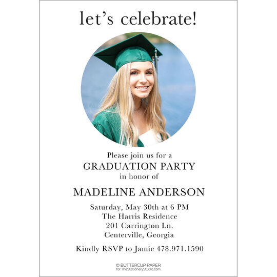 Let's Celebrate Graduate Photo Invitations